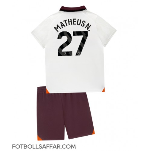 Manchester City Matheus Nunes #27 Bortadräkt Barn 2023-24 Kortärmad (+ Korta byxor)